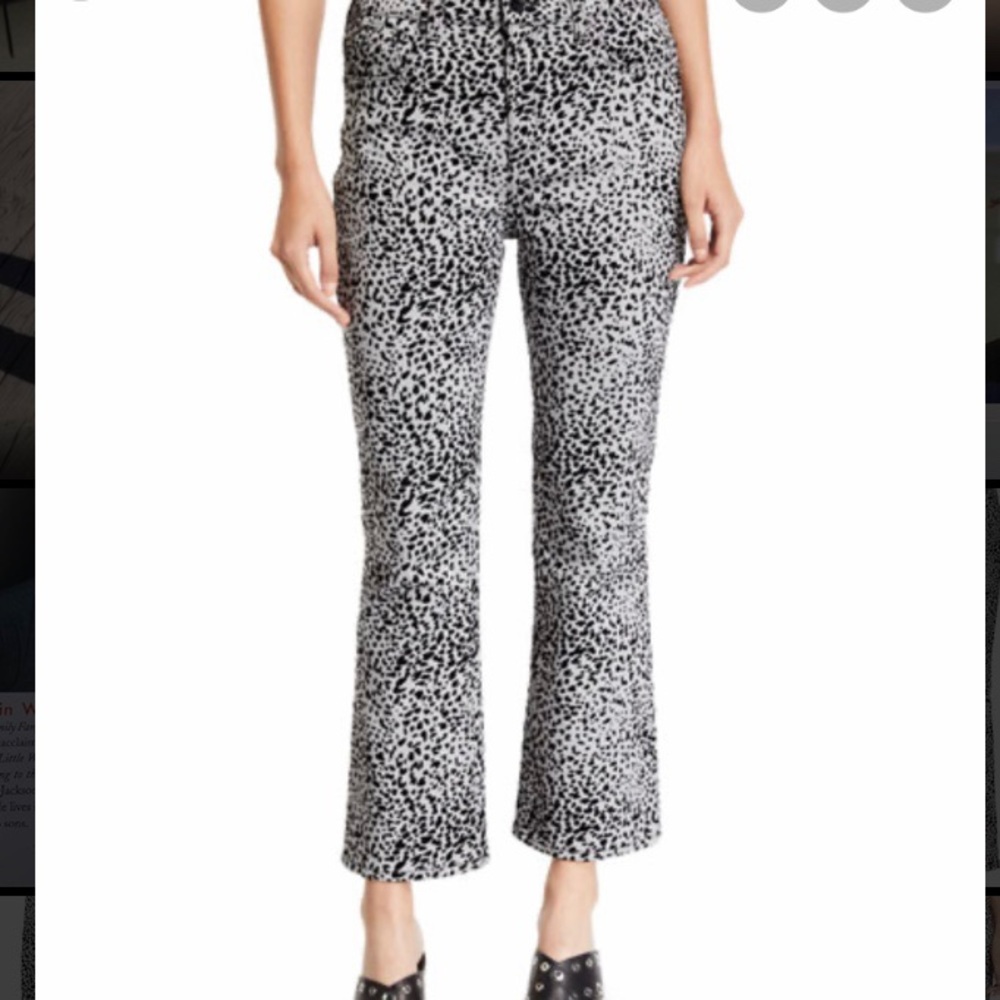 Rag & Bone Hana high rise cheetah print jeans